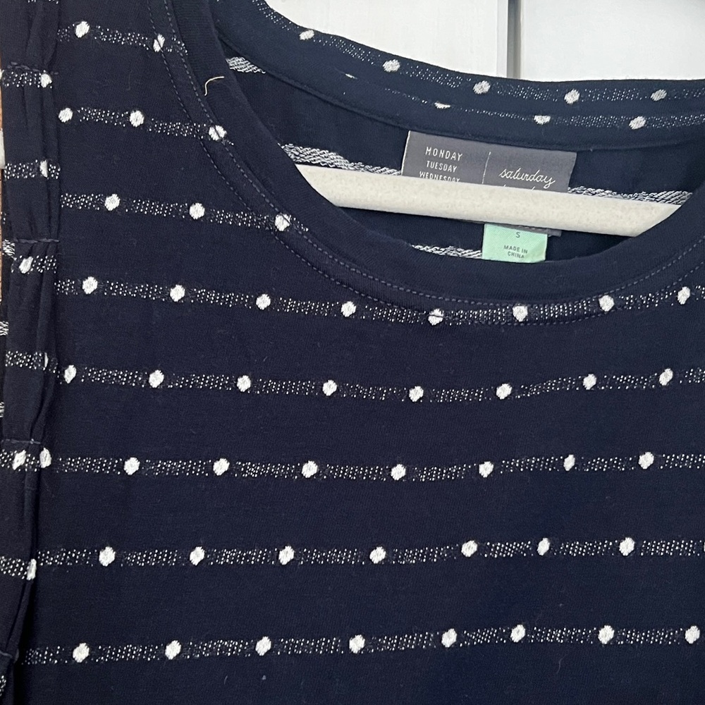 Anthropologie Saturday Sunday Caryn Ruched Dot Dress - Picture 6 of 6